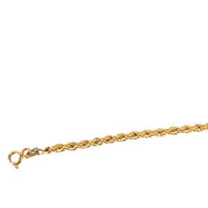 14kt gold 7” Rope Chain Bracelet